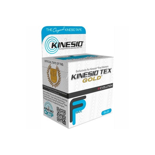 Kinesio Tex Gold FP Kinesiology Tape, 2" x 5.5 yds, Blue, 1 Roll